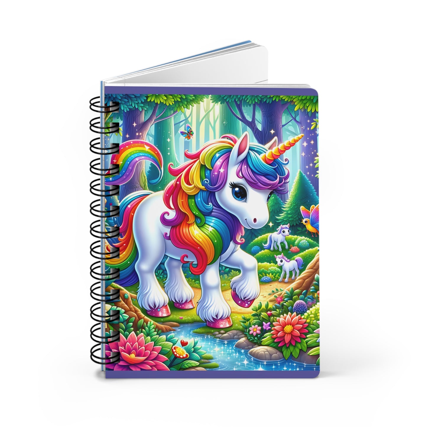 Cute Unicorn Spiral Bound Journal