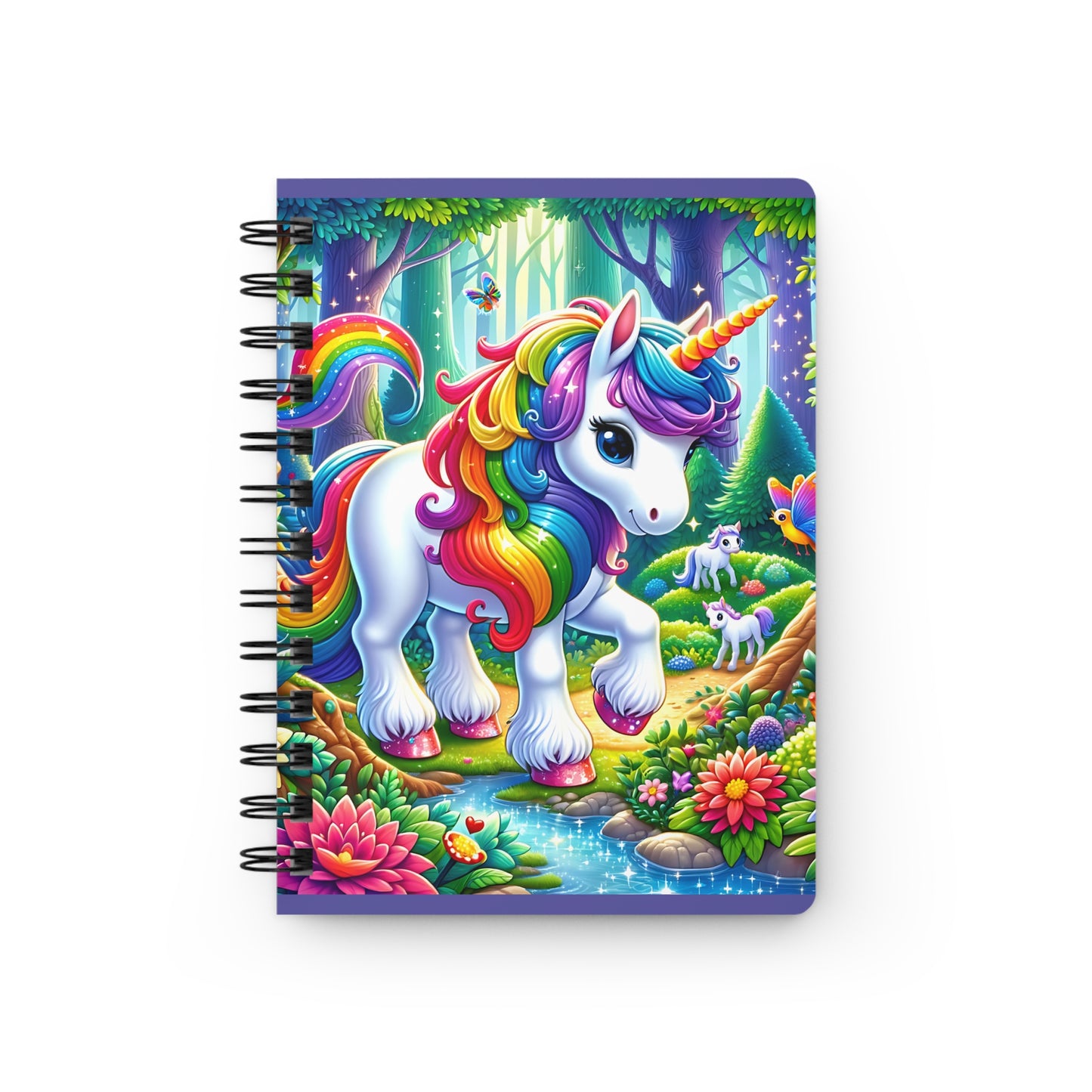 Cute Unicorn Spiral Bound Journal