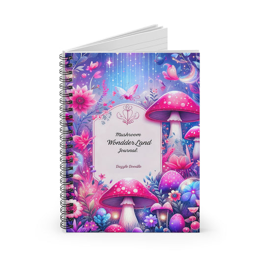 Mushroom Wondder Land Spiral Notebook - Ruled Line