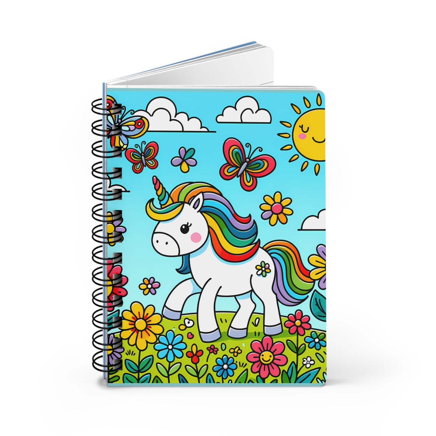 Cute Unicorn Spiral Bound Journal