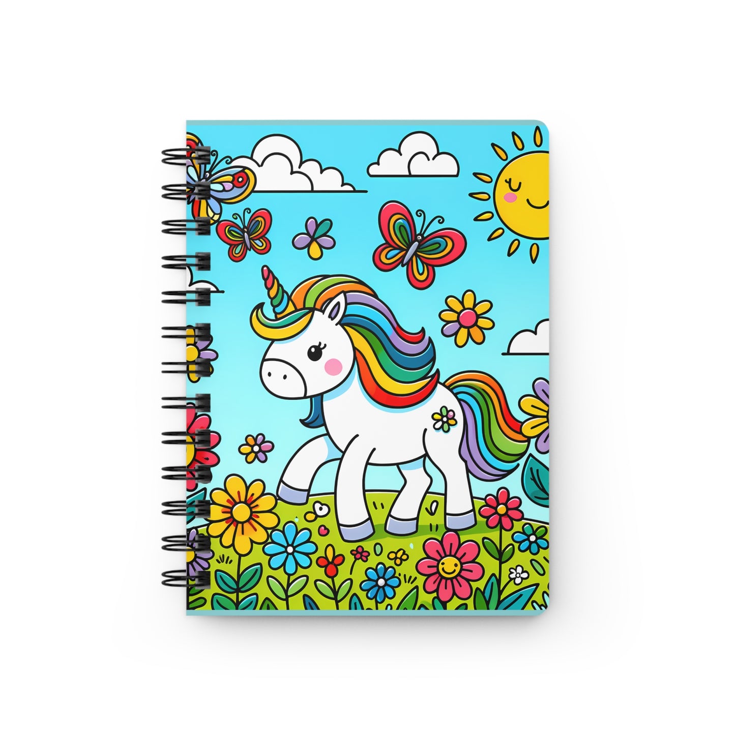 Cute Unicorn Spiral Bound Journal