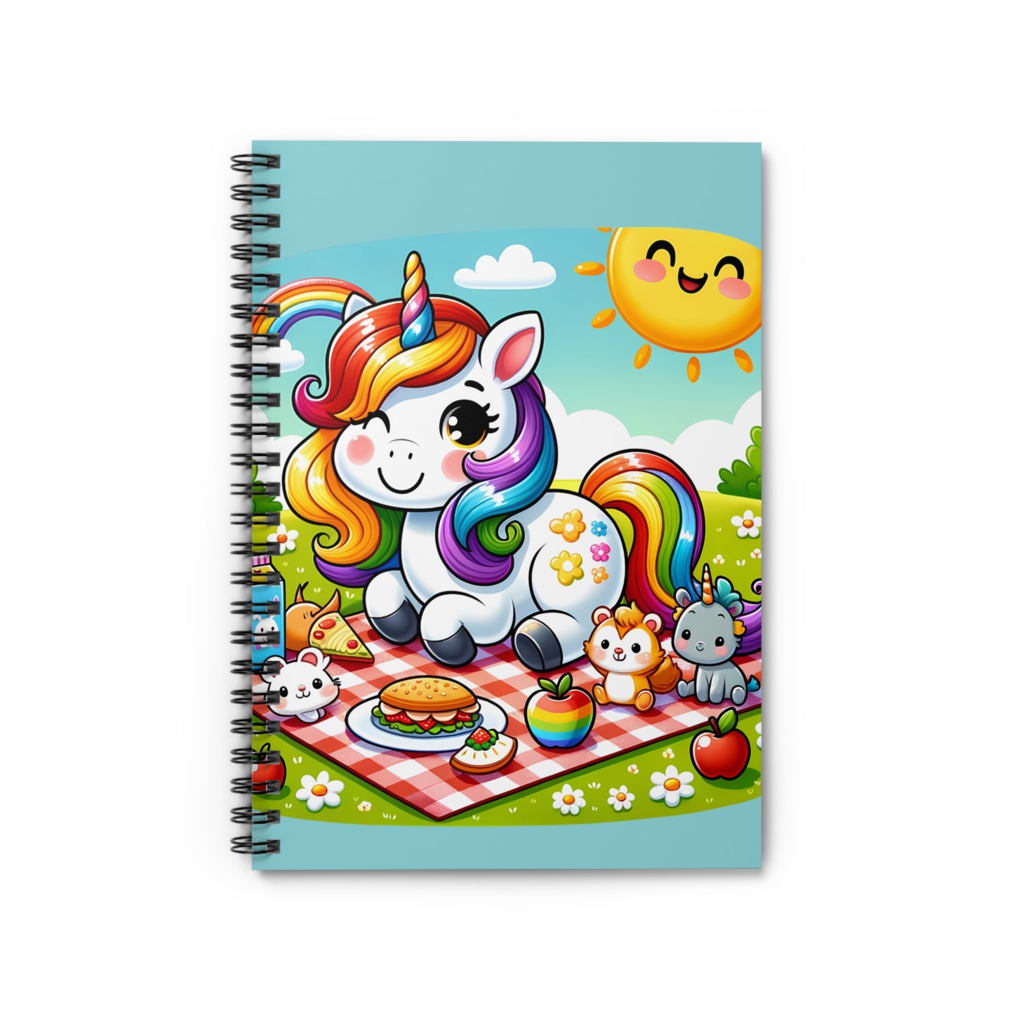 Cute Unicorn Spiral Notebook - Ruled Line