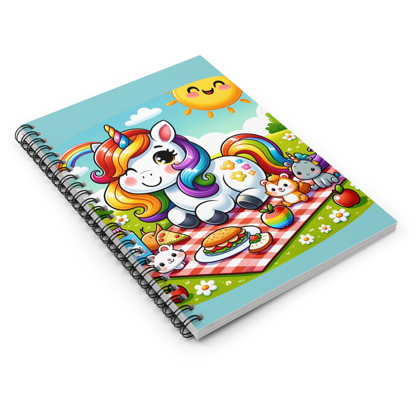 Cute Unicorn Spiral Notebook - Ruled Line